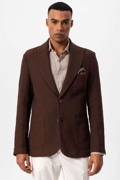Antioch Men's Blazer Jacket - Coffee Bag, Pocket and Unlined