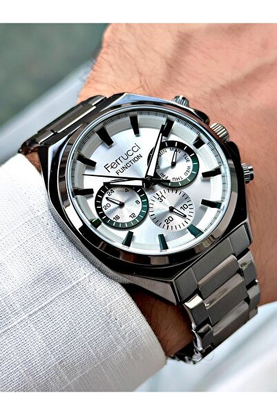Ferrucci Füme Renk Çelik Kordon Erkek Kol Saati 03319
