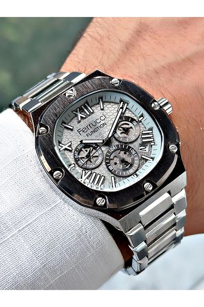 Ferrucci Silver Color Steel Band Men's Wrist Watch 033151