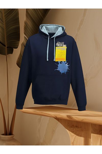Mikro Hanorac cu glugă cu imprimeu unisex