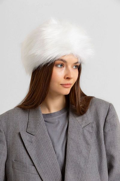 REMSA Women's Furry Heart Hat Rkş-13 White