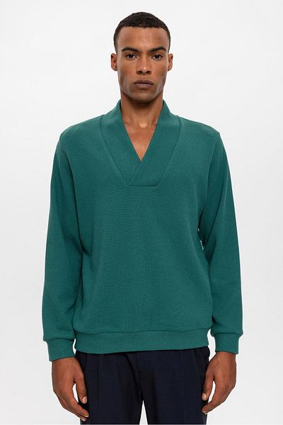 Antioch Green V-Neck Men's Sweater