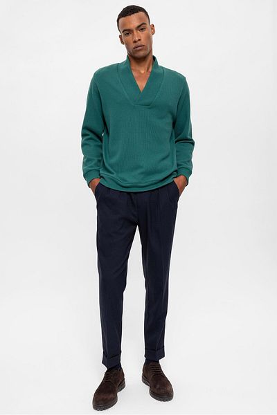 Antioch Green V-Neck Men's Sweater