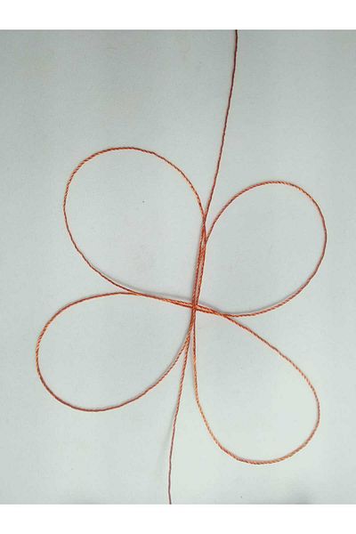 Eskişehir hobi sanat 0.5 mm 200 Meters Rosary Rope Tile Red Color