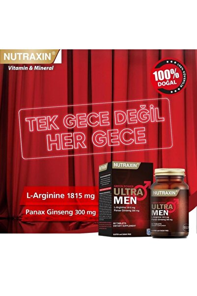 Nutraxin Ultra Men 60 Tablet Erkeklere Özel Destek