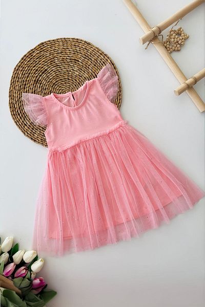 Minigimin Cicileri Pink My Mini Glittery Tutu Girl's Dress