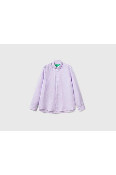 United Colors of Benetton Ανδρικό λινό πουκάμισο 5bku5qjg8