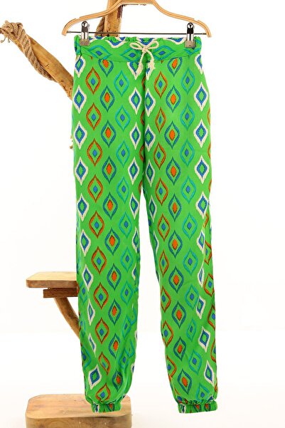 Minigimin Cicileri Green Minnie's Flowers Love Your Dreams Diamond Patterned Girl's Viscon Set