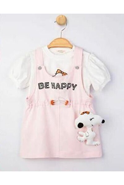 Minigimin Cicileri Miniğimin cicileri snppy detaylı kız çocuk salopet - Pembe