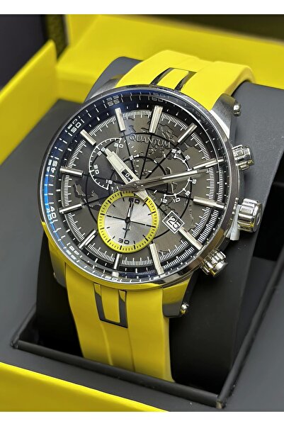 Quantum Sarı Silikon Kordon Erkek Kol Saati