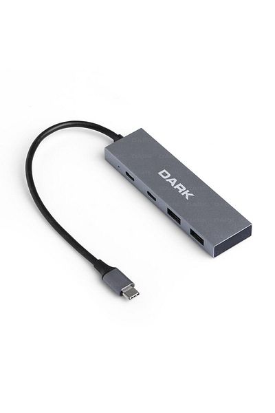 ELBA Dark Dk-Ac-Usb312C 4 Port USB Type-C Hub 2X Usb3.0