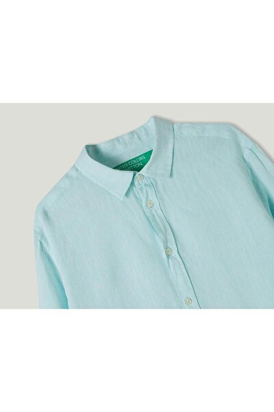 United Colors of Benetton Erkek Keten Gömlek 5BKU5QJG8