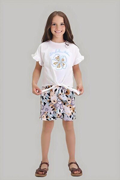 Minigimin Cicileri Set plavih šortsa - Slatkiši mog mališana, vez od cveća Sa...