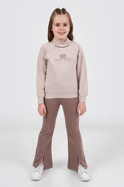 Minigimin Cicileri Turtleneck My Mini Sports Set - Girl Beige