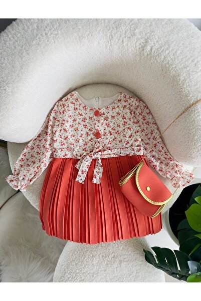 Minigimin Cicileri Miniğimin Cicileri Şifon Çantalı Kız Çocuk Pilise Elbise -...