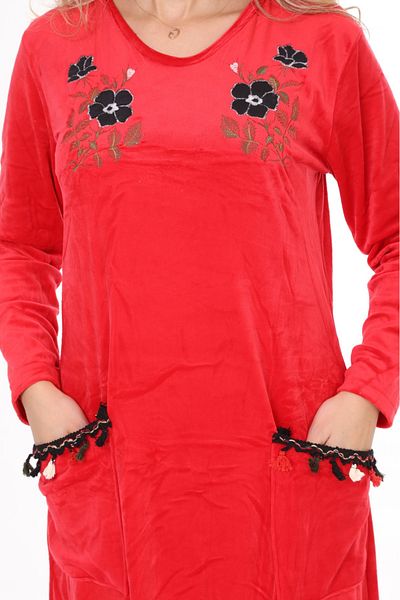 mervemoda ROCHIE DE CATIF DE DAMĂ MÂNECĂ LUNGĂ