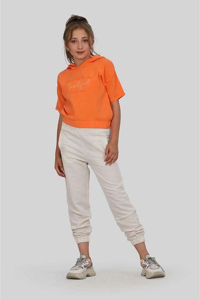 Minigimin Cicileri Tinerii minuni 7-14 ani pantaloni drăguți de jogger cu o crop cu glugă