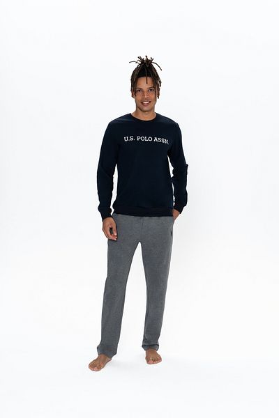 U.S. Polo Assn. ΒΑΣΗ. Polo Assn. Ανδρικό Σετ Πιτζάμες με λαιμόκοψη από βαμβακερό μείγμα 1125K.Z.1.ETA8.G.8.ROU5.P.8.023KML