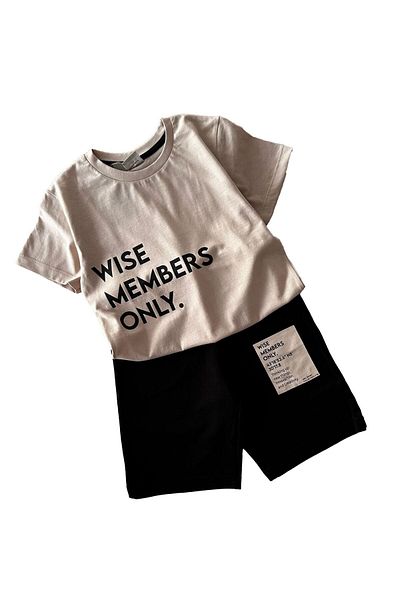 Minigimin Cicileri Boy's Shorts Set - My Little One's Lulls, Wise Member, Stone (8-16)