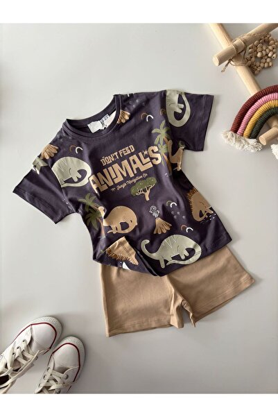 Minigimin Cicileri Set pantaloni scurți din bumbac pentru băieți, cu imprimeu...