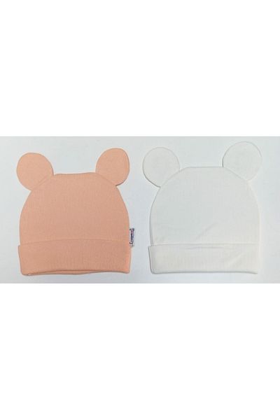 neocotton Cotton Striped Baby Beanie Teddy Bear - Knitted Combed Cotton