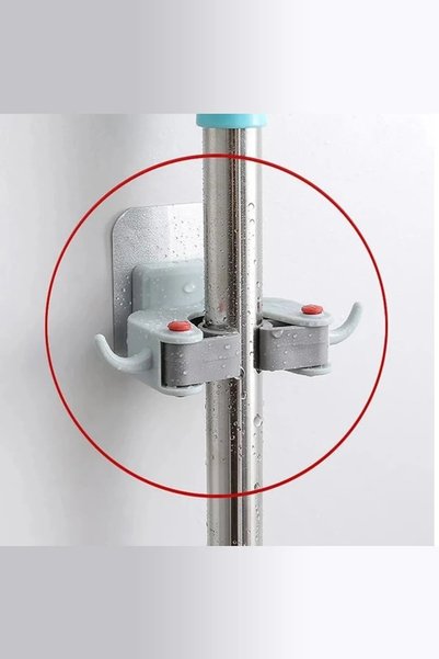 homeneeds Latch Vacuum Cleaner and Mop Hanger Holder - Set of 3