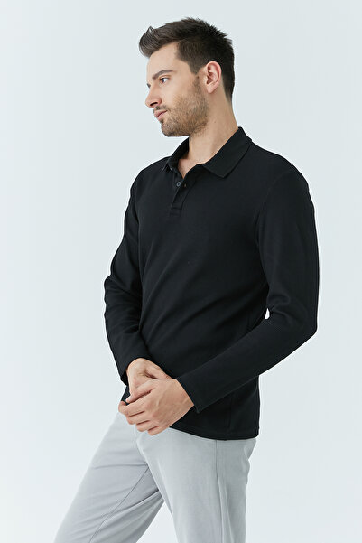 ModaPlaza Чоловічий поло з коміром Gipeli Waffel Sweat 5708