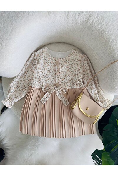 Minigimin Cicileri Miniğimin Cicileri Şifon Çantalı Kız Çocuk Pilise Elbise -...