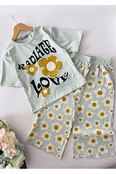 Minigimin Cicileri مجموعة سراويل الساموراي للفتيات الصغيرات المطبوعة باللون ا...