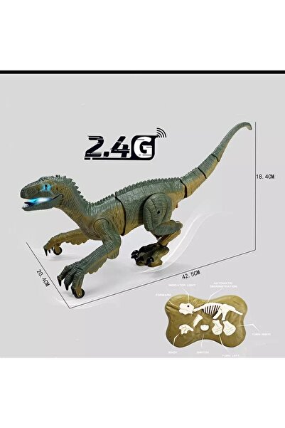 Dinozorlar Uzaktan Kumandalı Şarjlı Akıllı Velociraptor Dinozor 2.4ghz. Uzaktan Kumandalı Şarzlı Dinozor