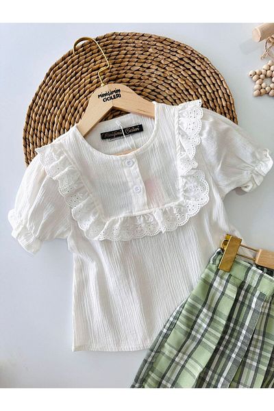 Minigimin Cicileri Green Girl's Set - My Mini's Plaid Belted Shorts Skirt