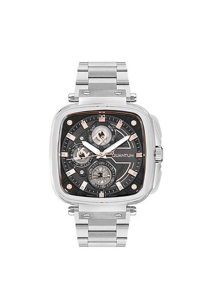 Quantum Pwg1092.350 Square Steel Men's Wristwatch