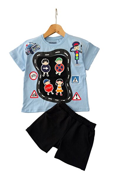 Minigimin Cicileri Miniğimin Cicileri Trafik İşaretleri Cırtcırtlı Yapışkanlı Armalı Takım - Mavi