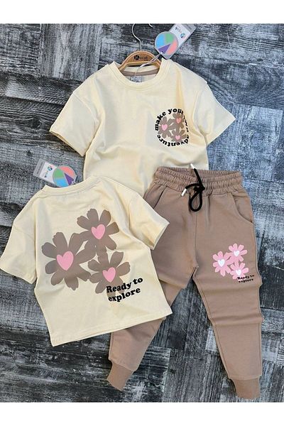 Minigimin Cicileri Комплект My Little Ones Flower Make You Girls - Кафяв