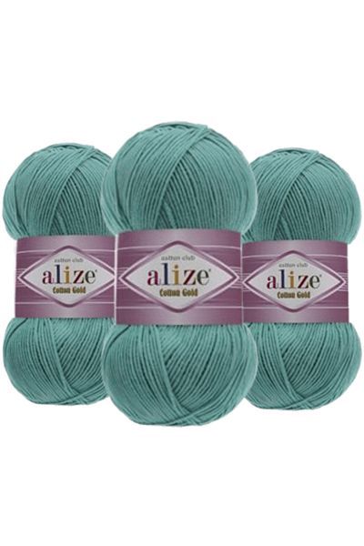Alize Βαμβακερό Χρυσό Πλεκτό Σχοινί 610 3 Τεμάχια