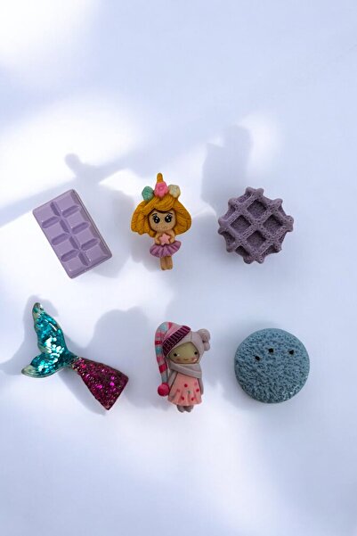 kalben accessories 6-Piece Polymer Clay Mixed Figure