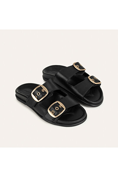 Mudo Banded Leather Slippers