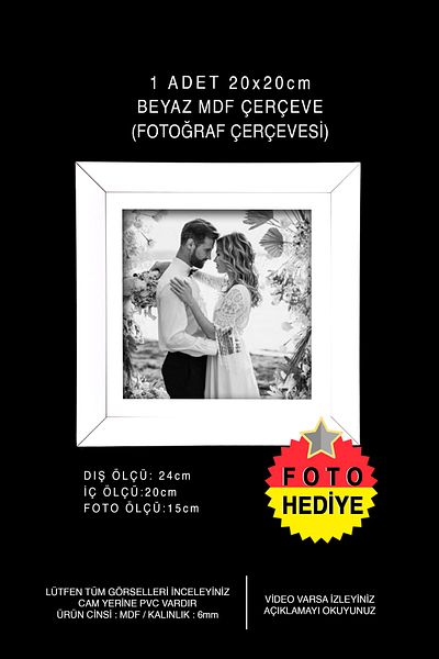 yhfoto 1 Pcs 20X20 Frame - Square Frame - Photo Frame
