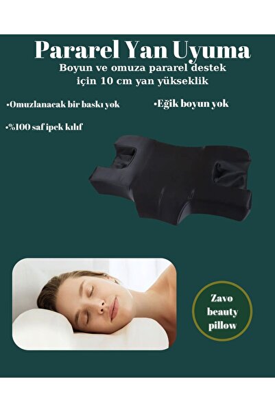 ZAVO Beauty Pillow Kirisiklik Önleyici Ortopedik Güzellik Yastigi Ve Yedek Sa...