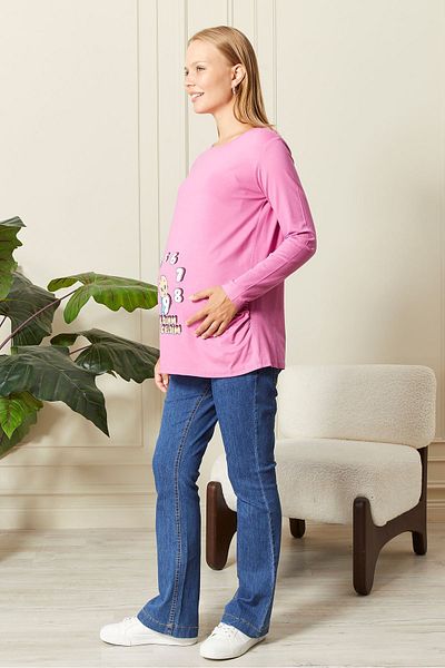 epaavm Long Sleeve Printed Maternity T-Shirt