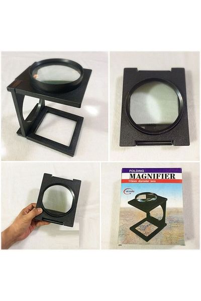 Nikula 110 Mm Folding Magnifying Glass Perfect for Desktop Projects Drawing Small Writing Etc Reading