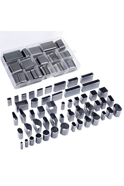 tuhafiyecimiz 52 Parça Şekilli Delici, Desen çizici, Oval Yuvarlak Kare Delgeç, Saraciye Deri Delgeç