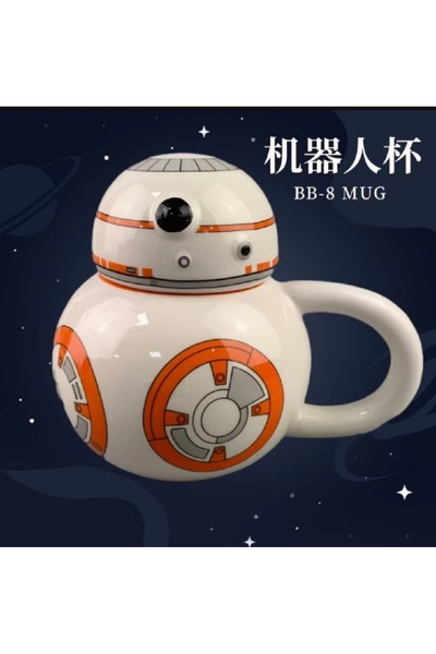 hediyeconcepti STAR WARS 3D Stereoskopik Seramik Kupa BB-8 Robot kKupa Star W...