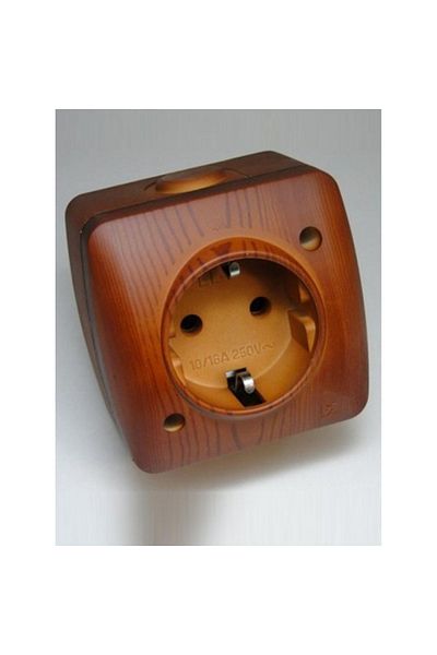 Tenda 10 Pieces of Surface Mounted Cherry Wood Color Socket Elbi / Alsu