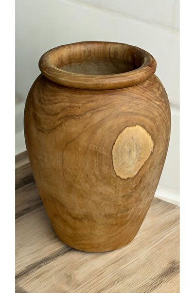 VERSA Ahşap Dekoratif Vazo,ahşap Vazo