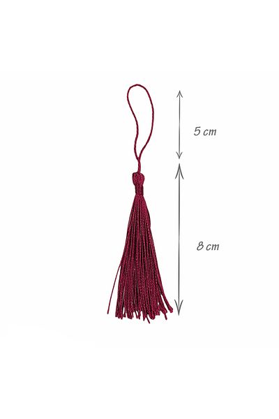 hobimon No. 4 Claret Red Flush Tassel - 13 Cm