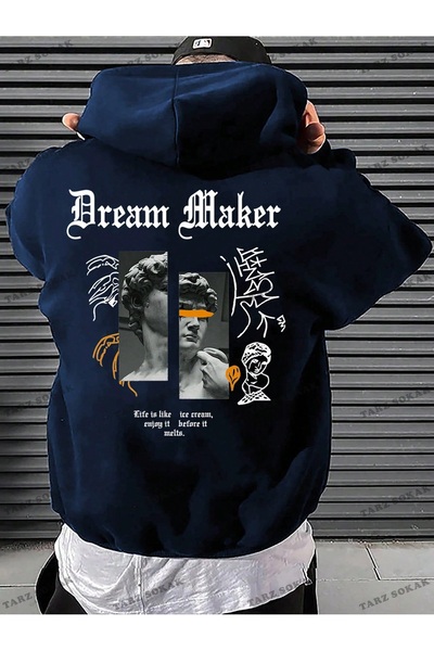 Drippy Y2K Trend Unisex Retro Kapşonlu Sweatshirt - Kod 1664