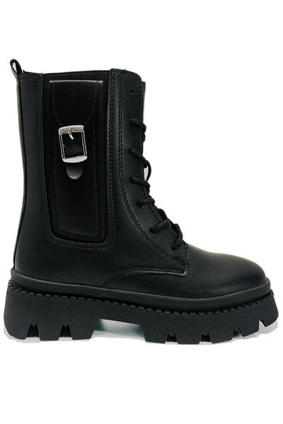 Kidx Ботуши London Cold and Water Resistant с термо подметка за момичета, черни