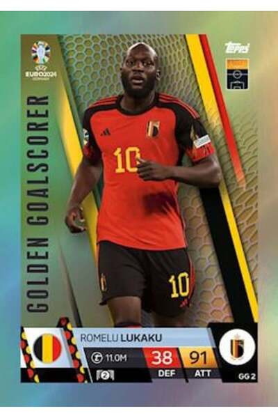 Topps Match Attax Euro 2024 Futbol Kartları Golden Goalscorer Romelu Lukaku GG02