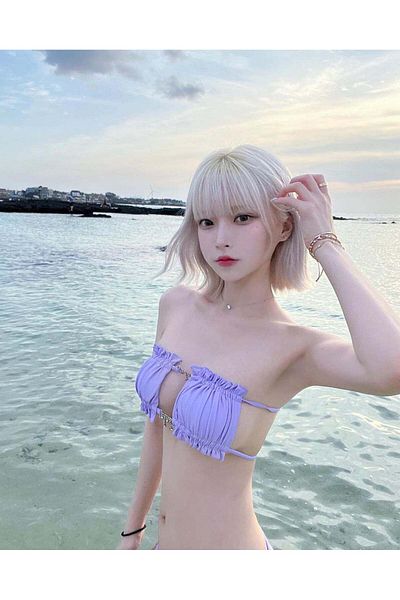 bikinistan Morlilas Rhinestone Bikini Top